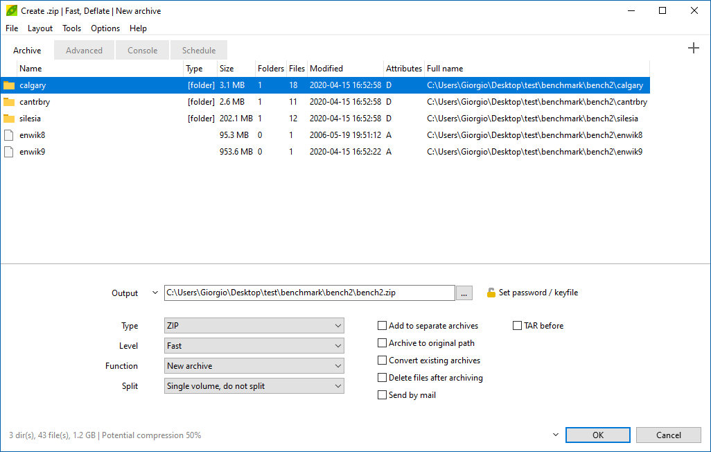 batch file compression to multiple archives